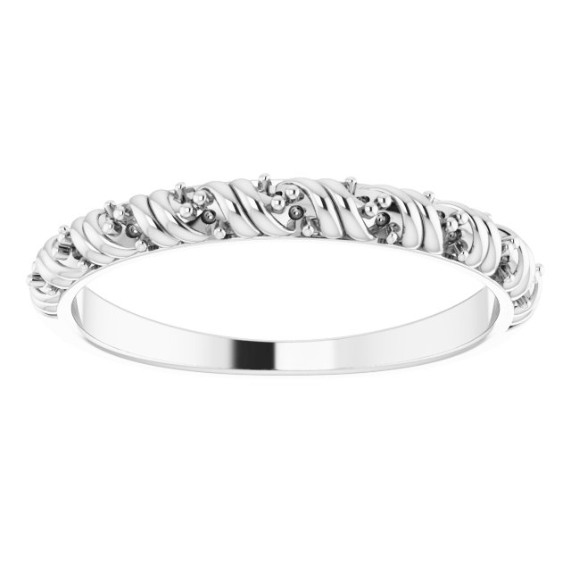 14K White .08 CTW Diamond Anniversary Band