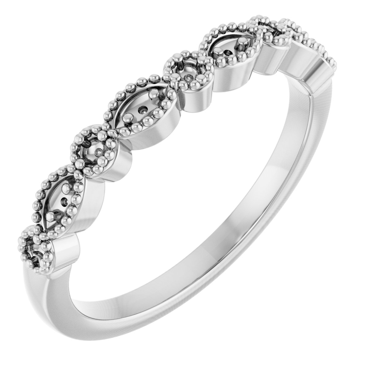 Accented Vintage-Inspired Engagement Ring or Band