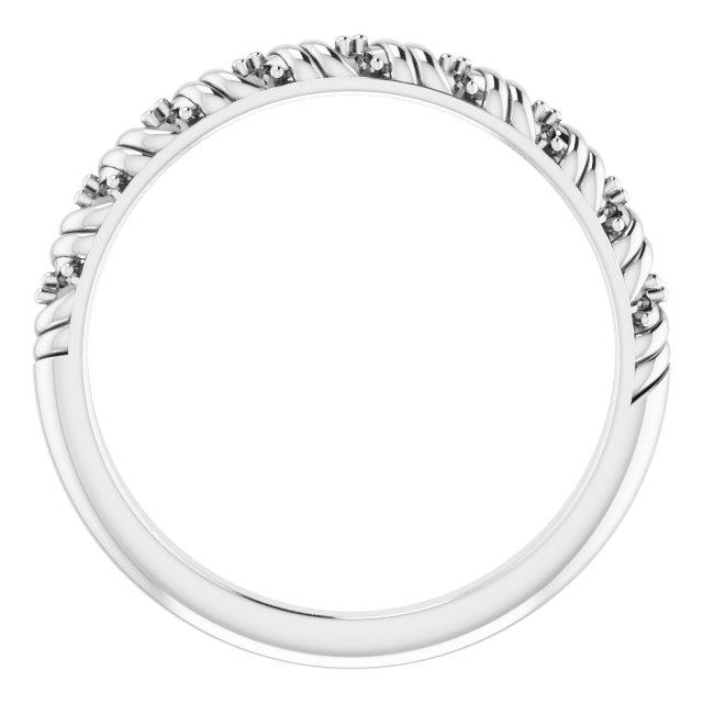 14K White .08 CTW Diamond Anniversary Band