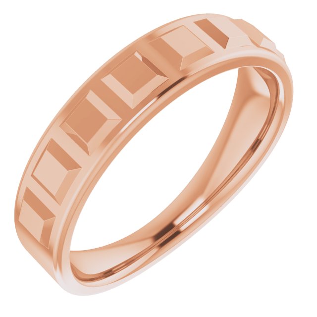 14K Rose Geometric Ring