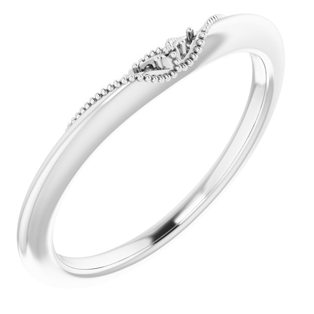 14K White .01 CTW Diamond Matching Band 