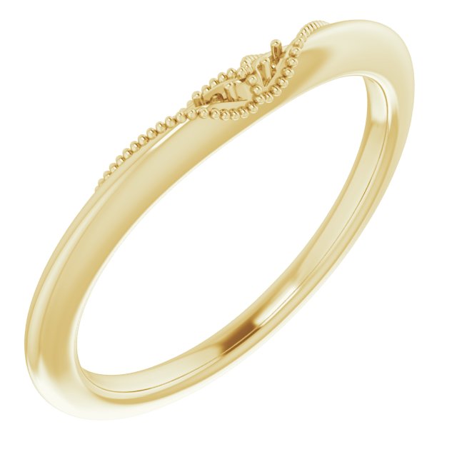 14K Yellow .01 CTW Natural Diamond Matching Band