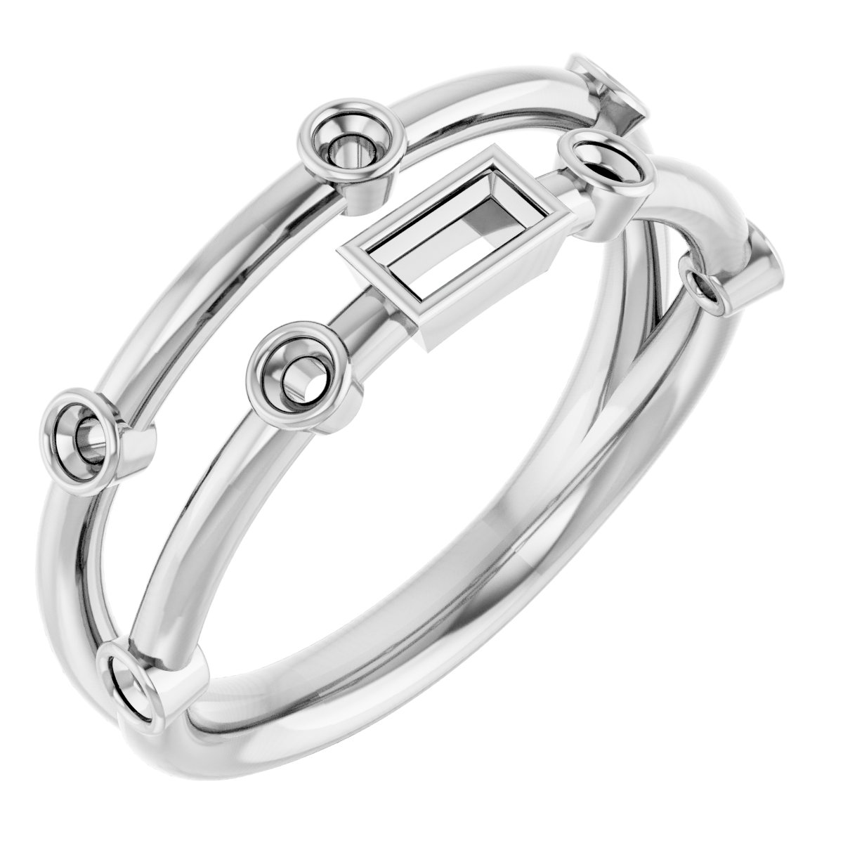 Family Negative Space Ring