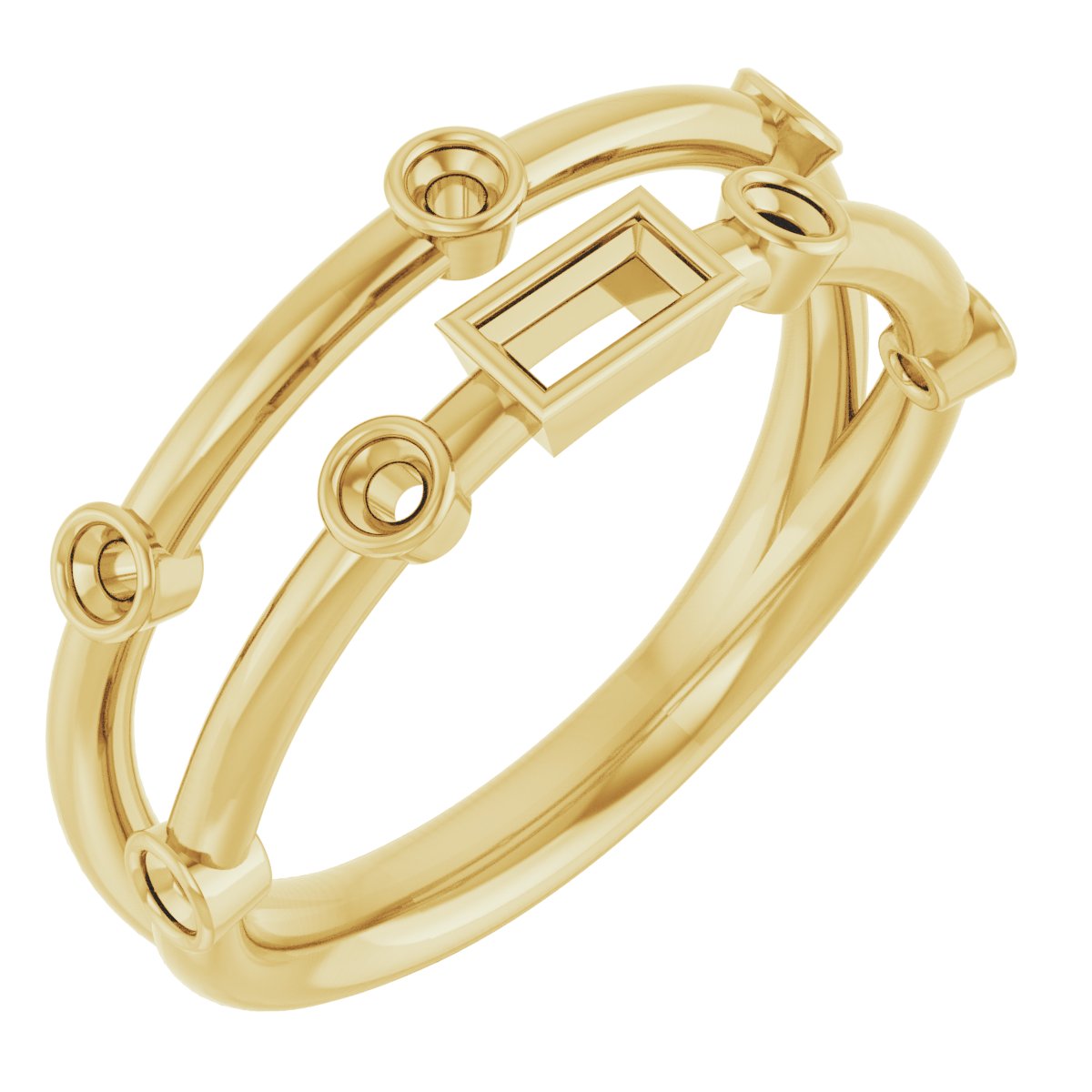 Family Negative Space Ring