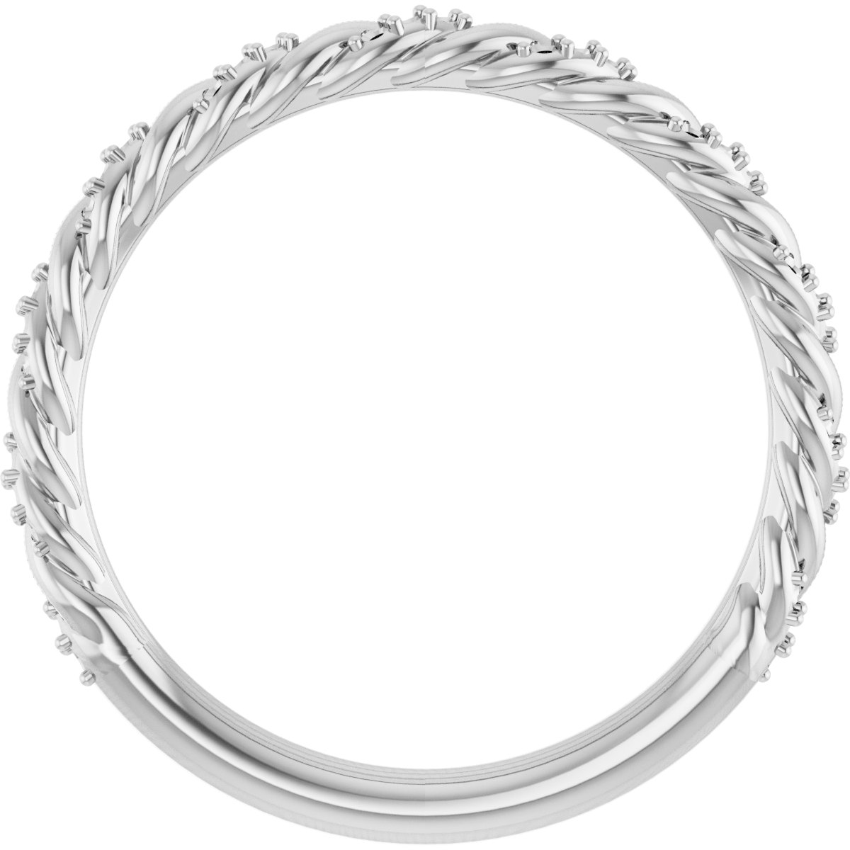 14K White 1/10 CTW Diamond Pavé Twisted Anniversary Band