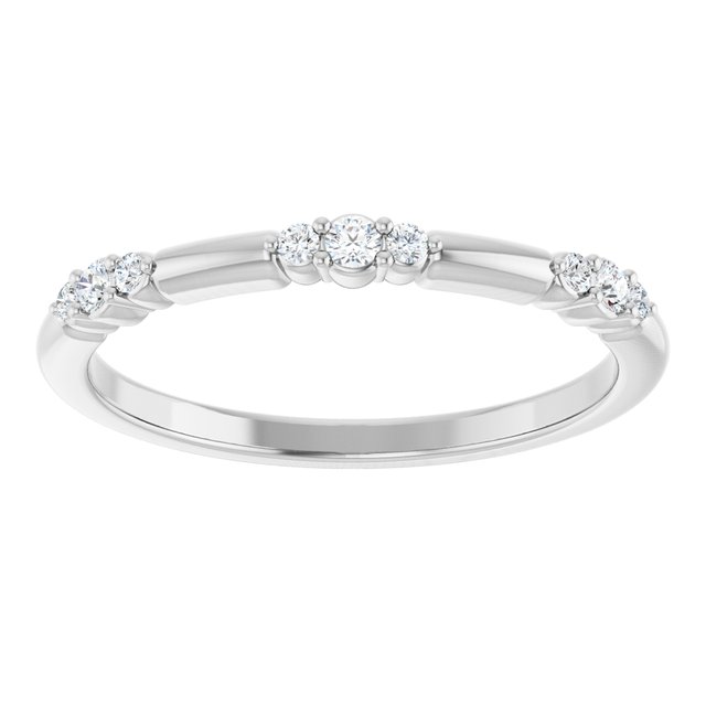 14K White 1/10 CTW Diamond Stackable Ring