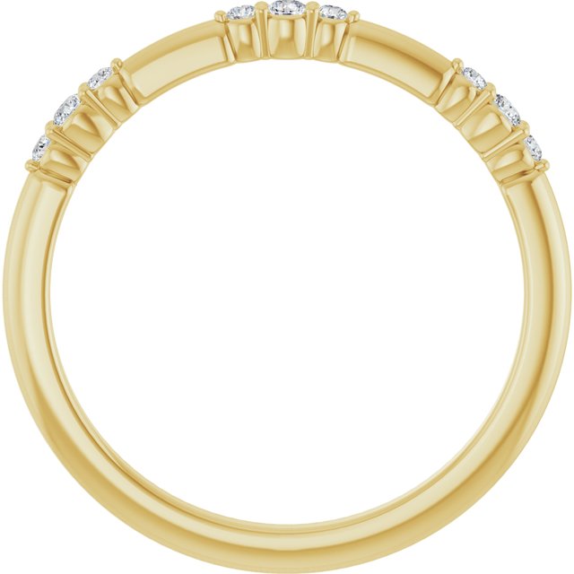 14K Yellow 1/8 CTW Lab-Grown Diamond Stackable Ring