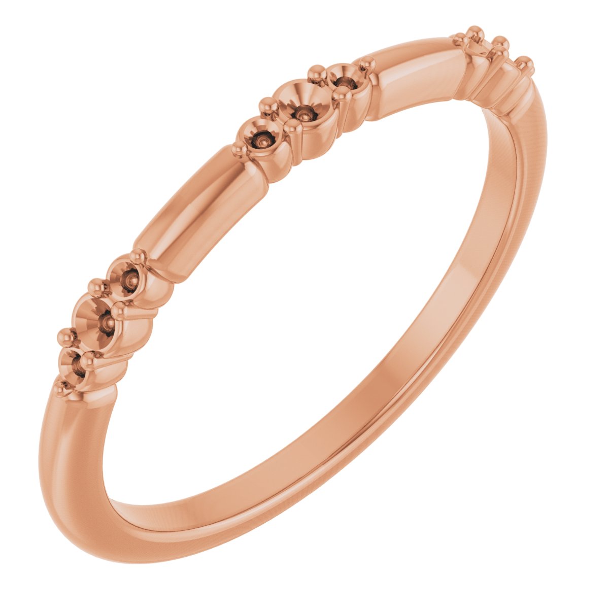 18K Rose Stackable Ring Mounting