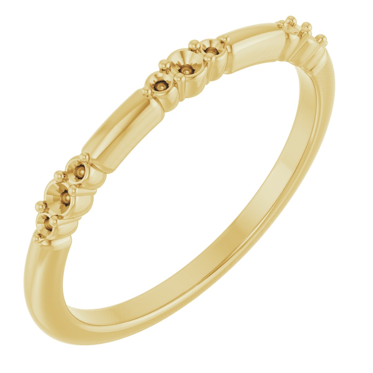 14K Yellow 1/8 CTW Lab-Grown Diamond Stackable Ring