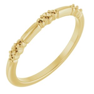 18K Yellow Stackable Ring Mounting