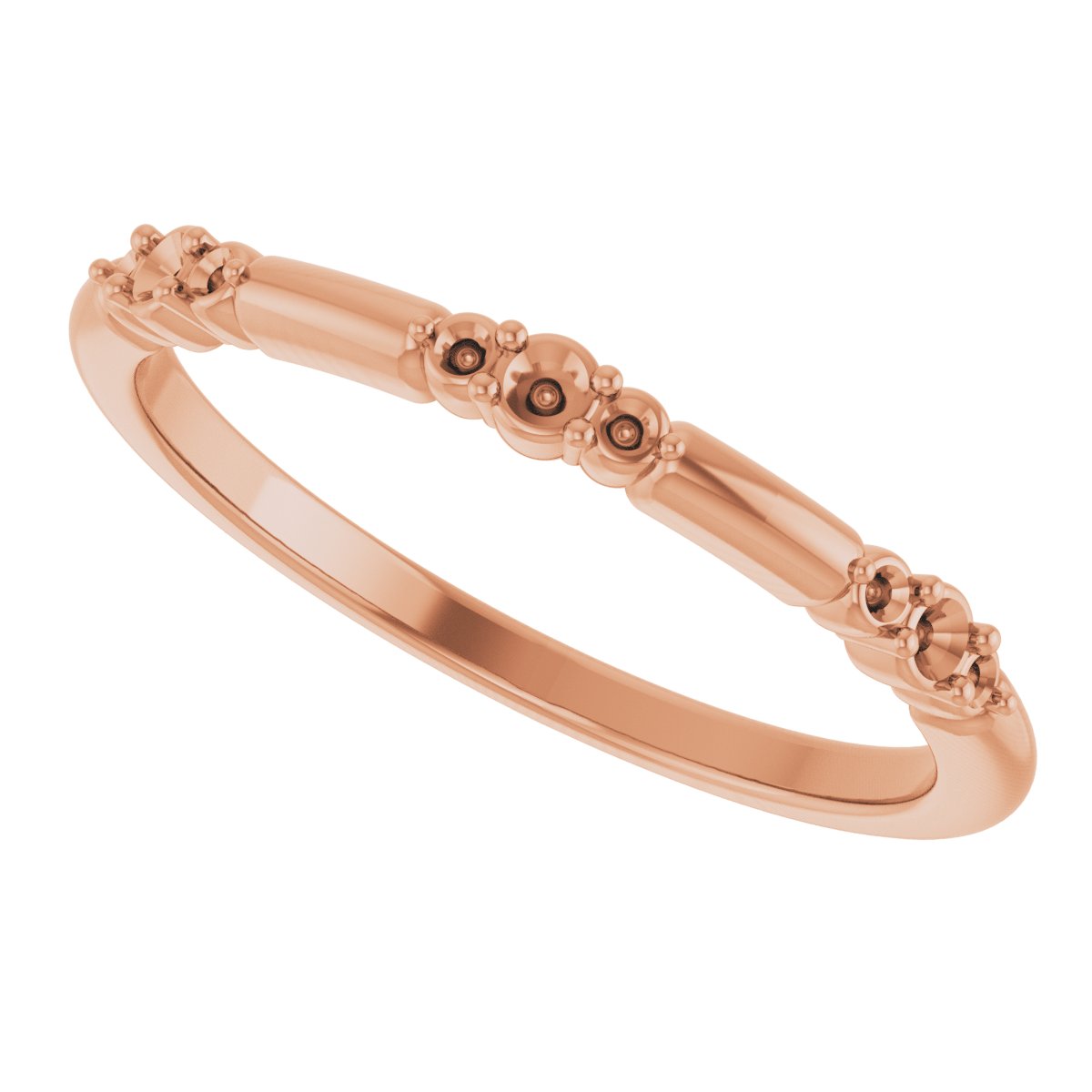 14K Rose 1/10 CTW Diamond Stackable Ring