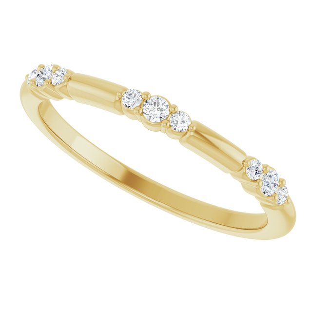 14K Yellow 1/8 CTW Lab-Grown Diamond Stackable Ring