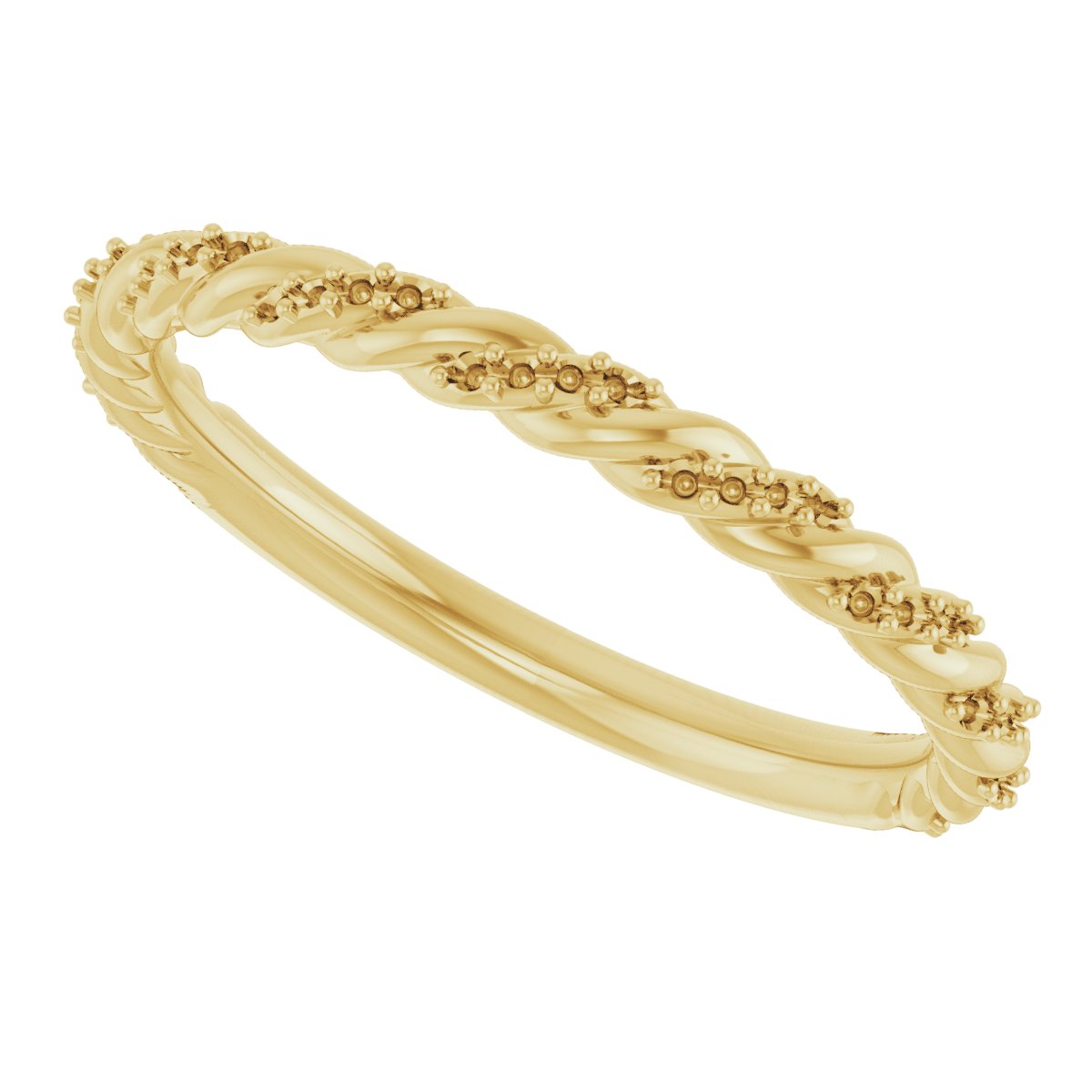 14K Yellow 1/10 CTW Diamond Pavé Twisted Anniversary Band