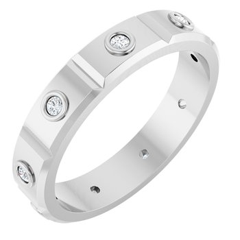 14K White .17 CTW Mens Diamond Ring Size 9 Ref 16249547
