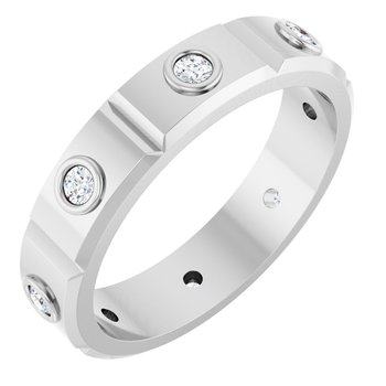 14K White .33 CTW Mens Diamond Ring Size 8 Ref 16249505