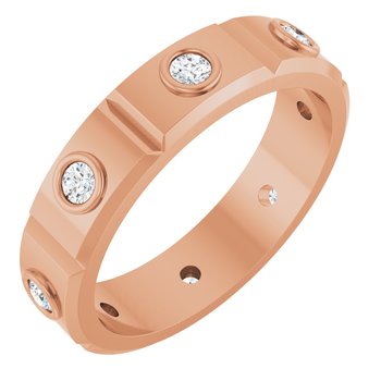 14K Rose .38 CTW Mens Diamond Ring Size 8 Ref 16249516