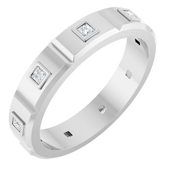 14K White .17 CTW Mens Diamond Ring Size 9 Ref 16249571