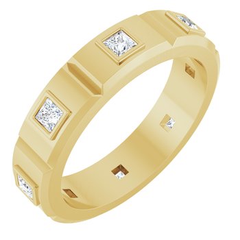 14K Yellow .63 CTW Mens Diamond Ring Size 7 Ref 16249491