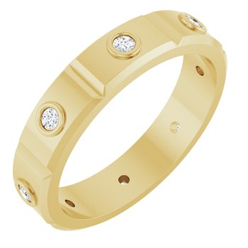 14K Yellow .20 CTW Mens Diamond Ring Size 8 Ref 16249509