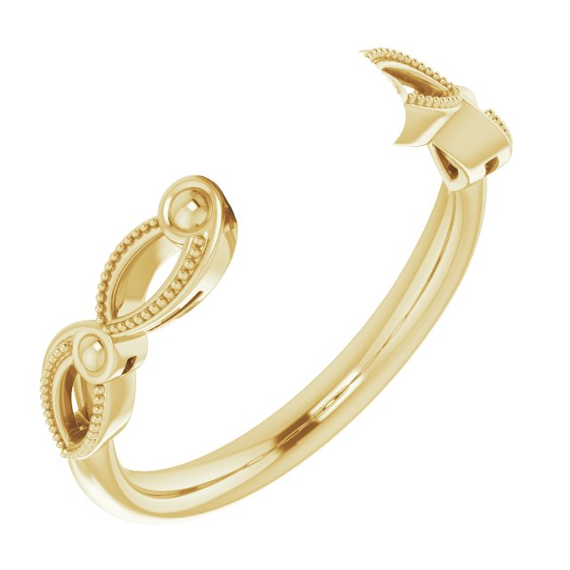 Rope & Milgrain Solitaire Ring