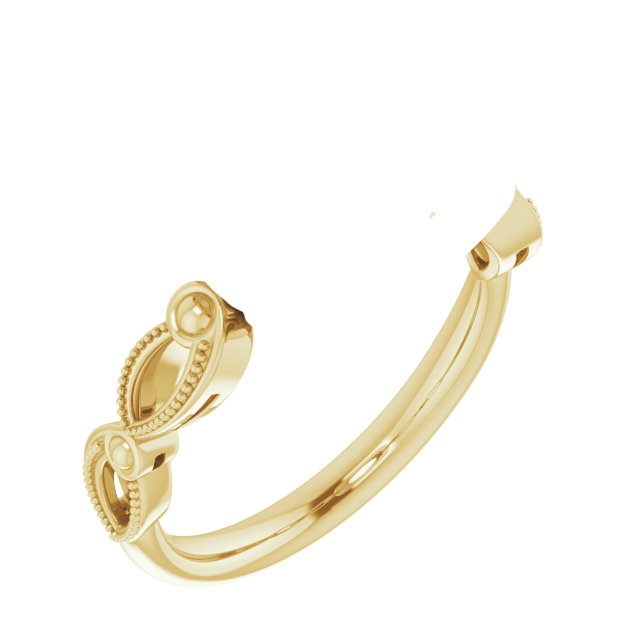 Rope & Milgrain Solitaire Ring