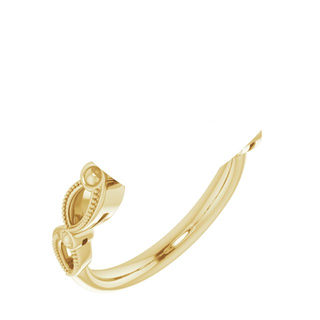Rope & Milgrain Solitaire Ring