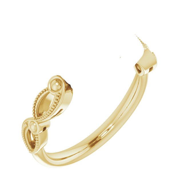 Rope & Milgrain Solitaire Ring