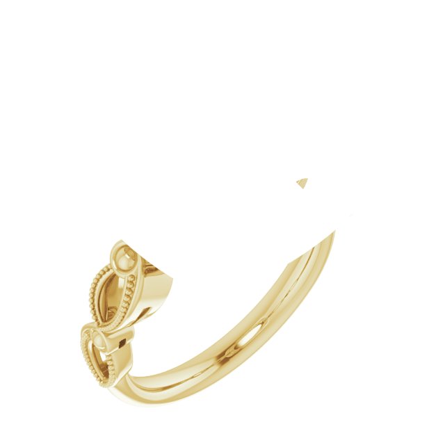 Rope & Milgrain Solitaire Ring