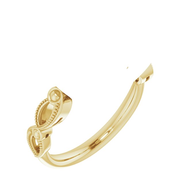 Rope & Milgrain Solitaire Ring