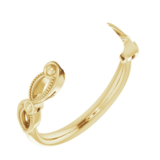 Rope & Milgrain Solitaire Ring