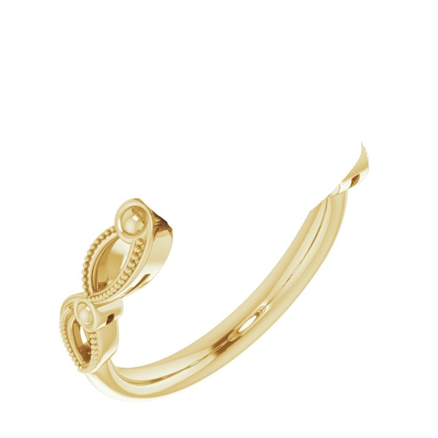 Rope & Milgrain Solitaire Ring