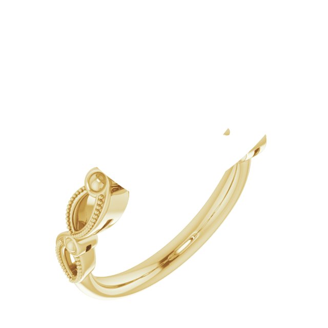 Rope & Milgrain Solitaire Ring