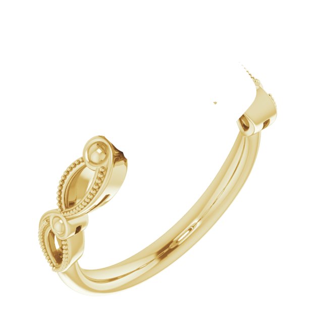 Rope & Milgrain Solitaire Ring