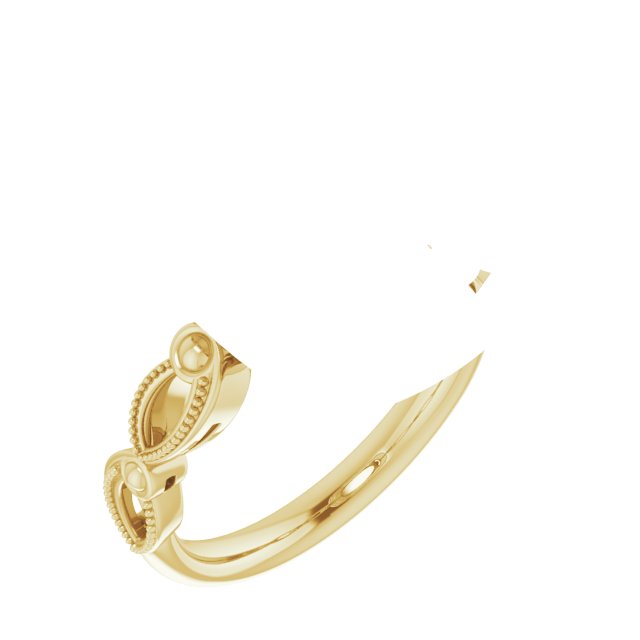 Rope & Milgrain Solitaire Ring