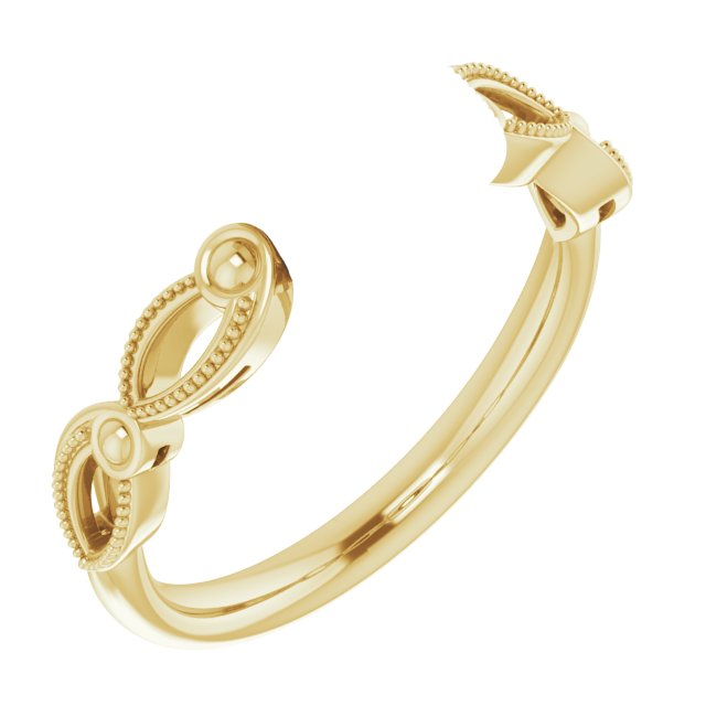 Rope & Milgrain Solitaire Ring