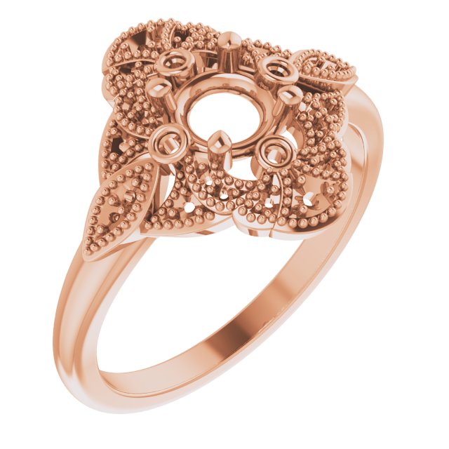 Accented Vintage-Inspired Engagement Ring or Band