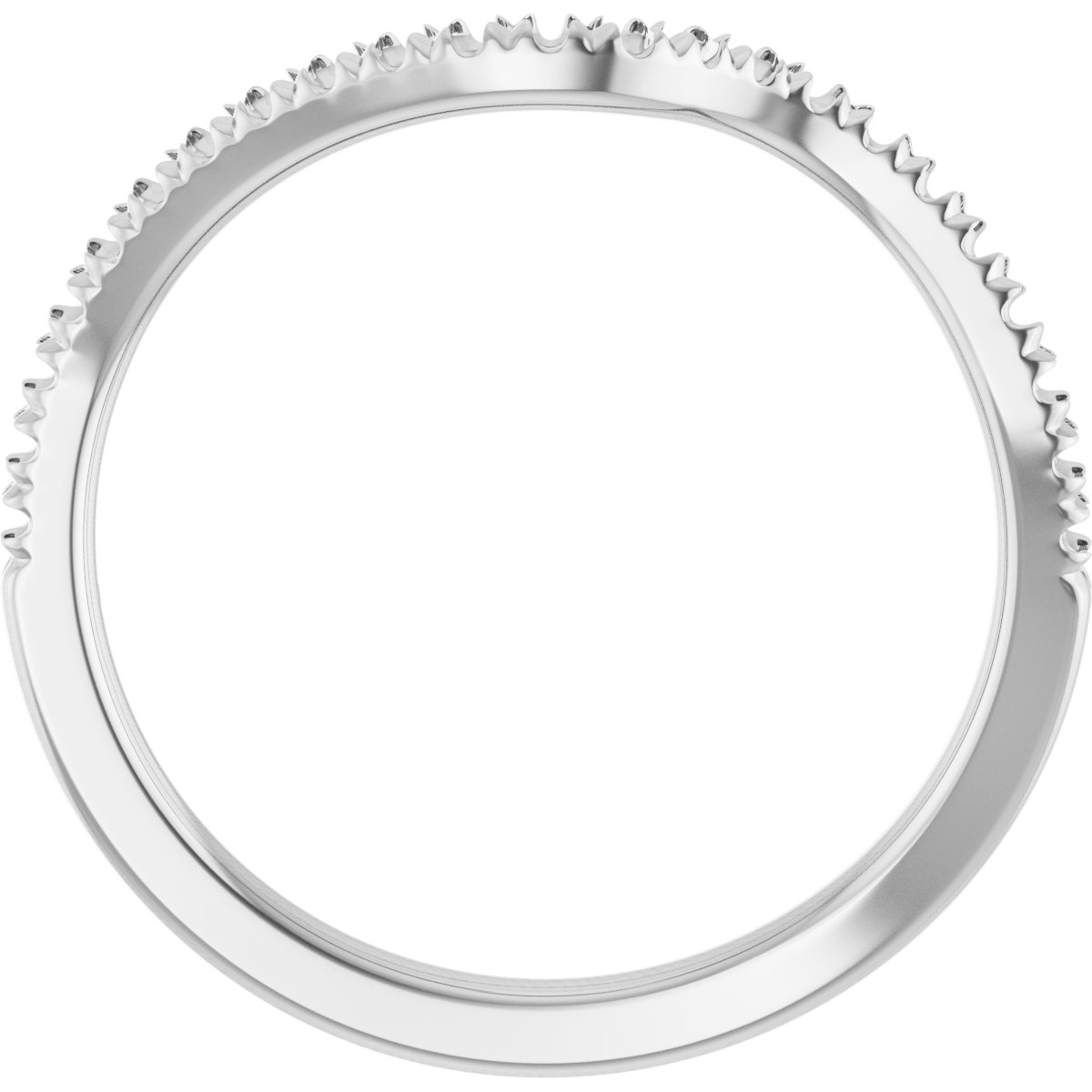 14K White 1/5 CTW Diamond French-Set Matching Band 