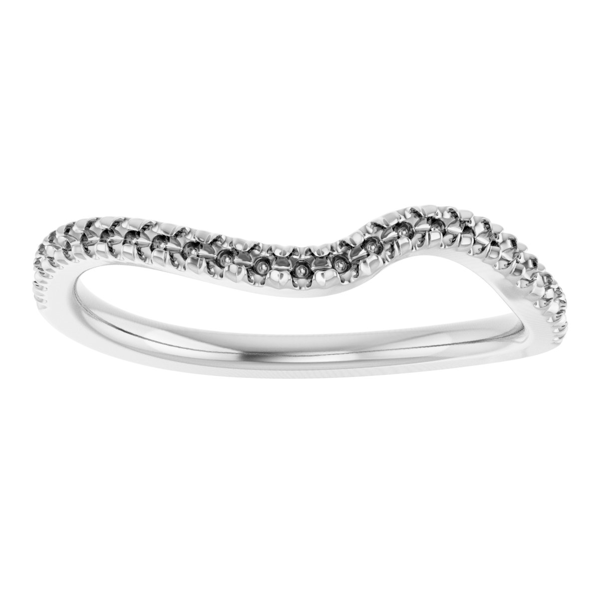 14K White 1/5 CTW Diamond French-Set Matching Band 