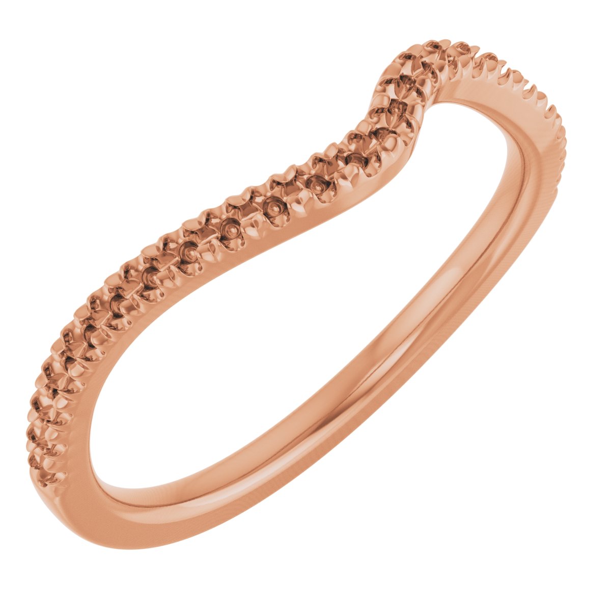 French-Set Accented Bypass Engagement Ring or Band