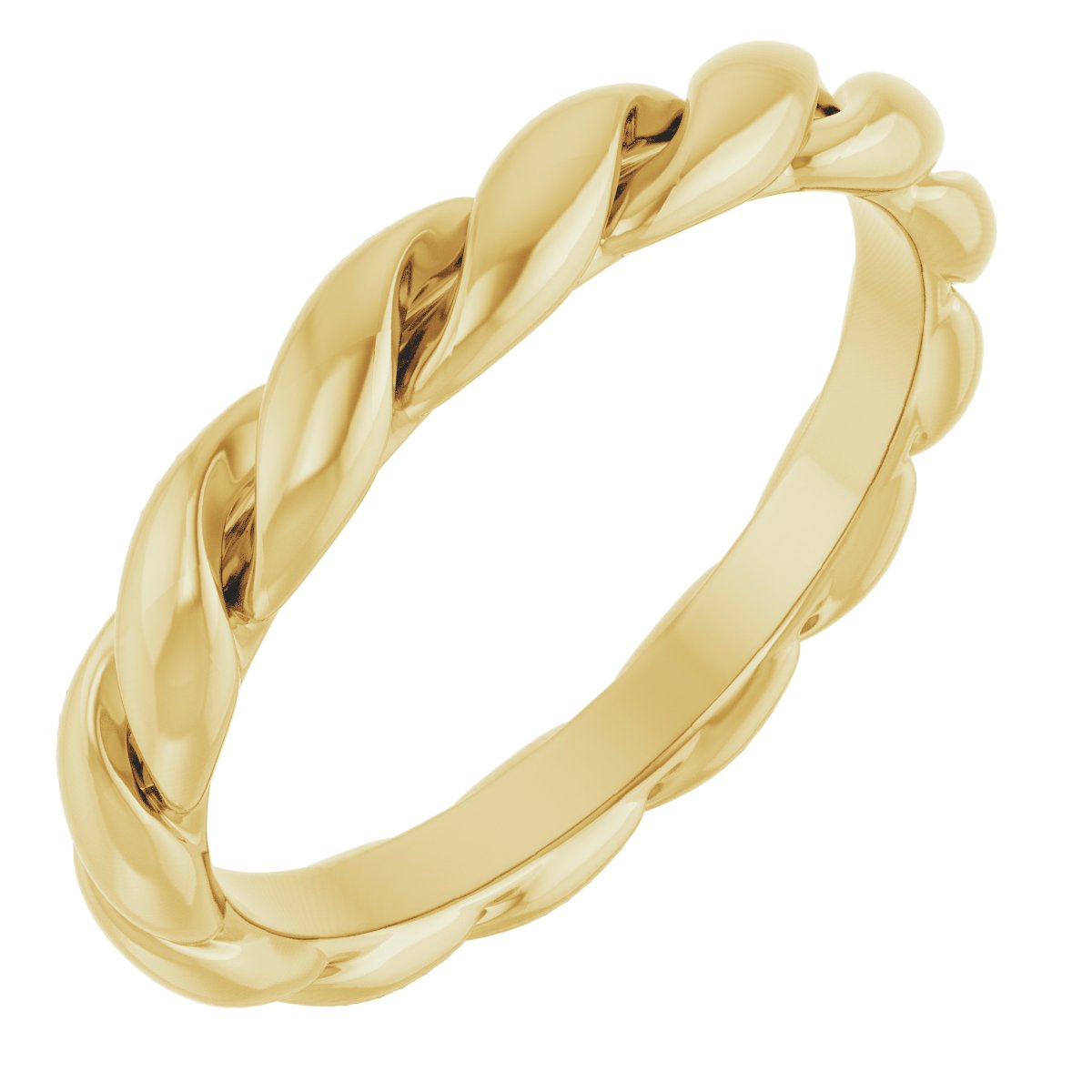 14K Yellow 3 mm Twisted Band Size 5.5