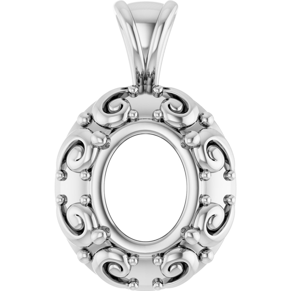 Accented Sculptural Charm/Pendant