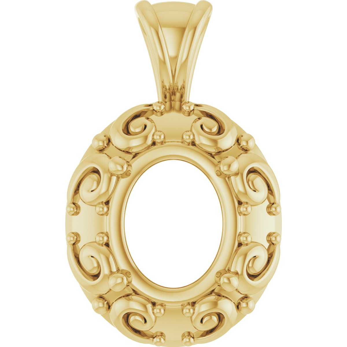 Accented Sculptural Charm/Pendant