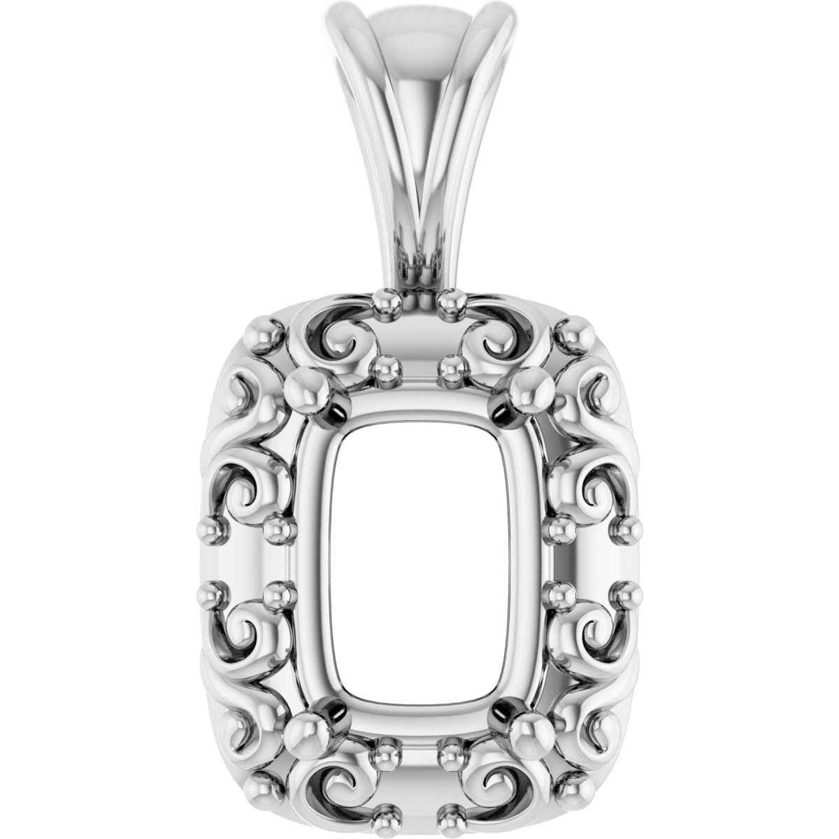 Accented Sculptural Charm/Pendant