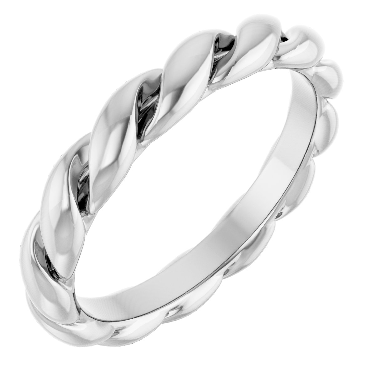 Platinum 2.8 mm Twisted Band Size 4