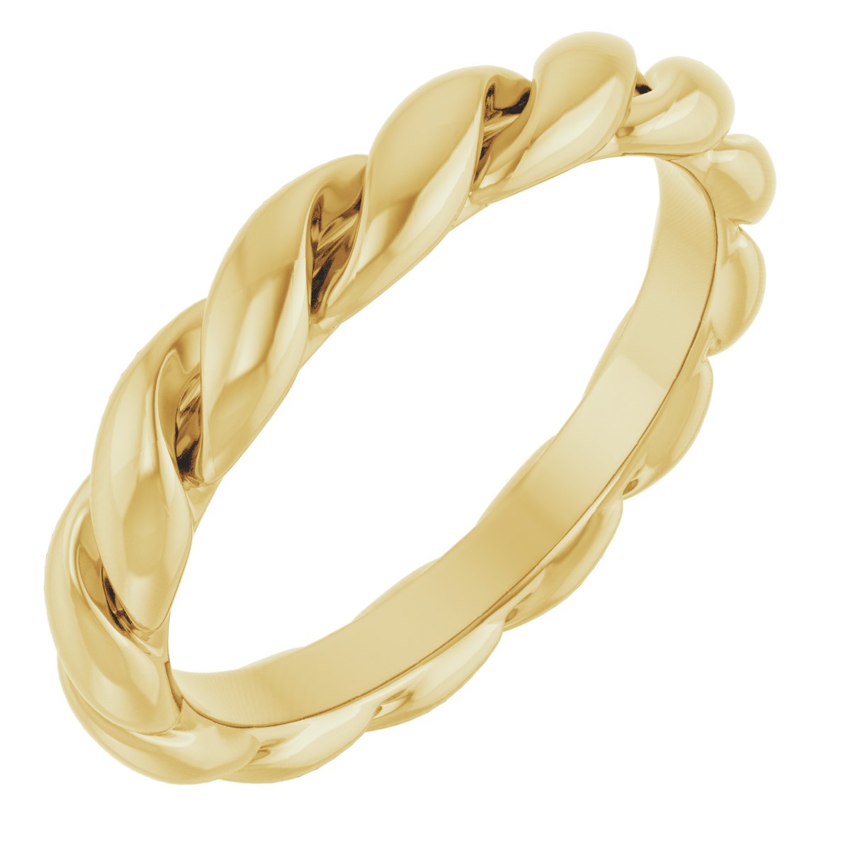 14K Yellow 2.8 mm Twisted Band Size 4