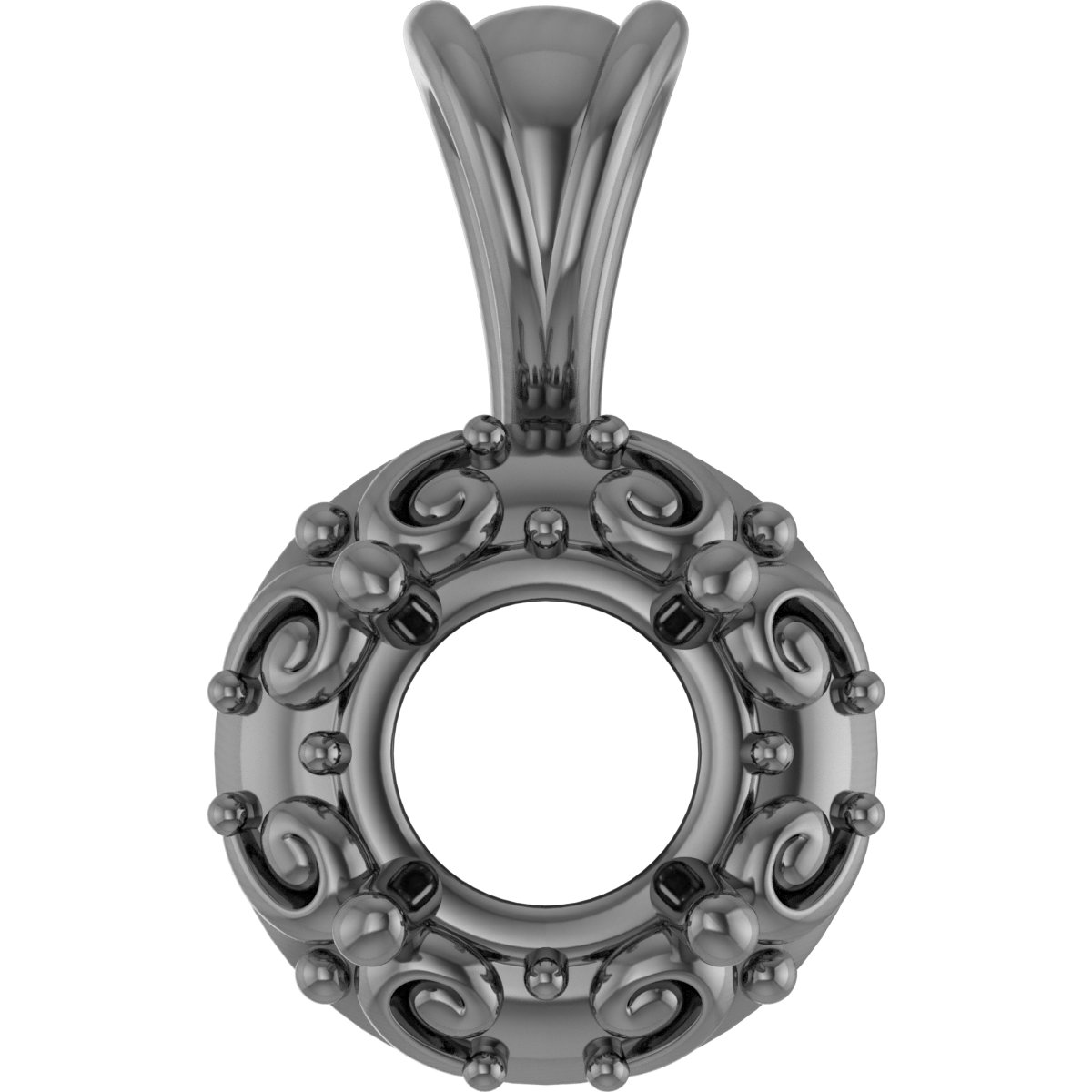Natural Amethyst & 1/8 CTW Natural Diamond Charm/Pendant