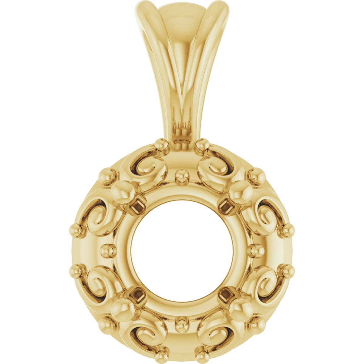 Accented Sculptural Charm/Pendant