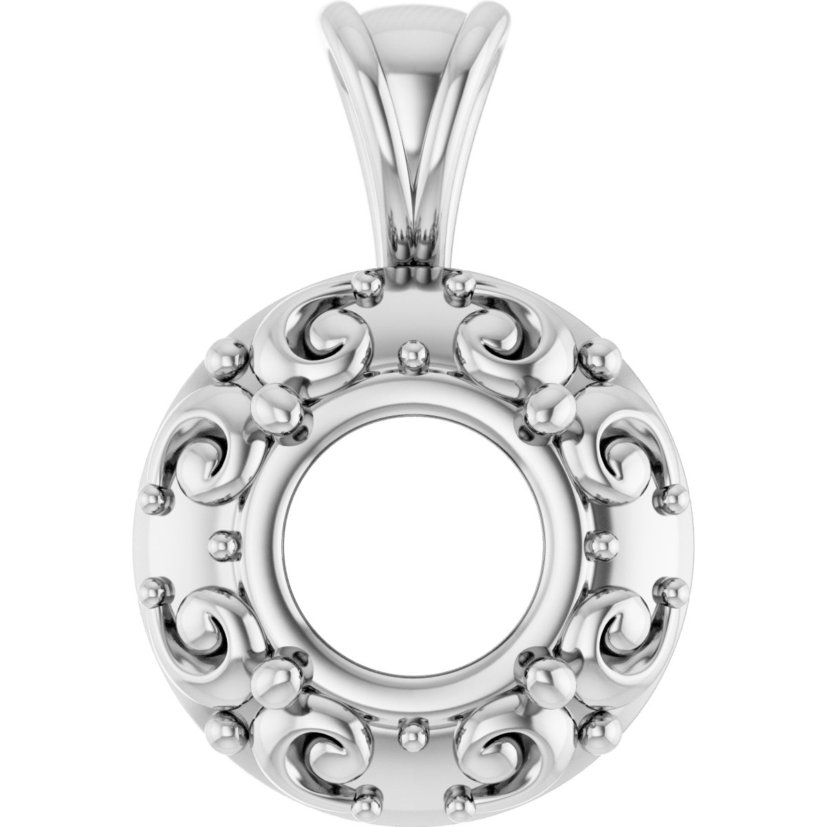 Accented Sculptural Charm/Pendant