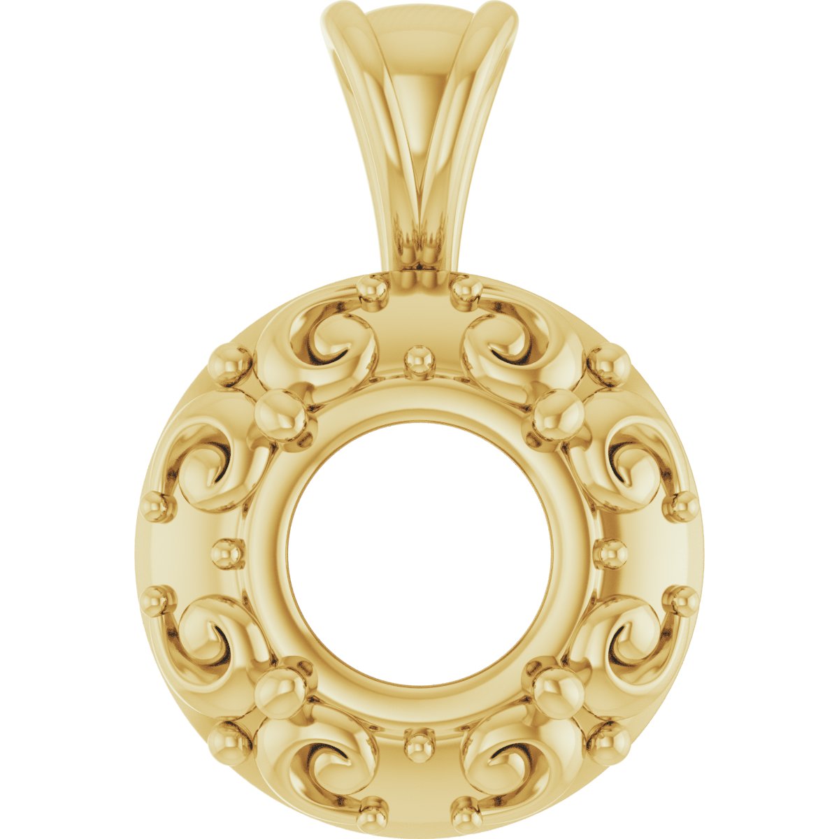 Accented Sculptural Charm/Pendant