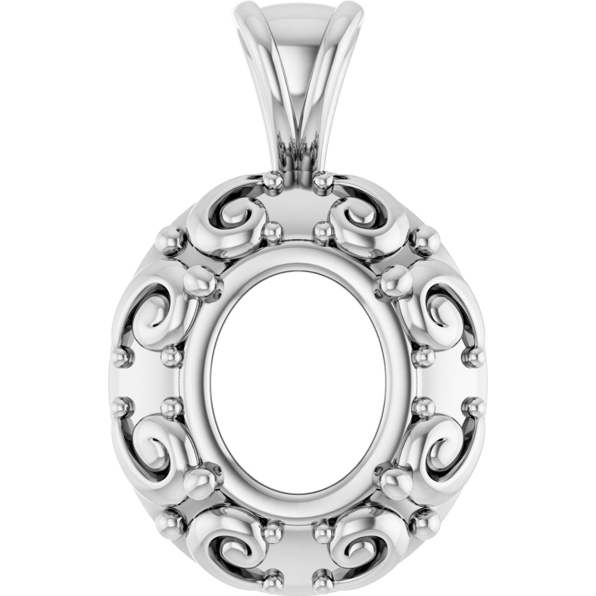 Accented Sculptural Charm/Pendant
